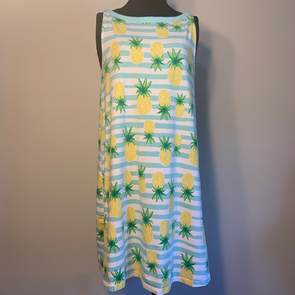 SOLD! Lands’ End Girl’s 16 striped Tank Dress - Picture 8 of 16